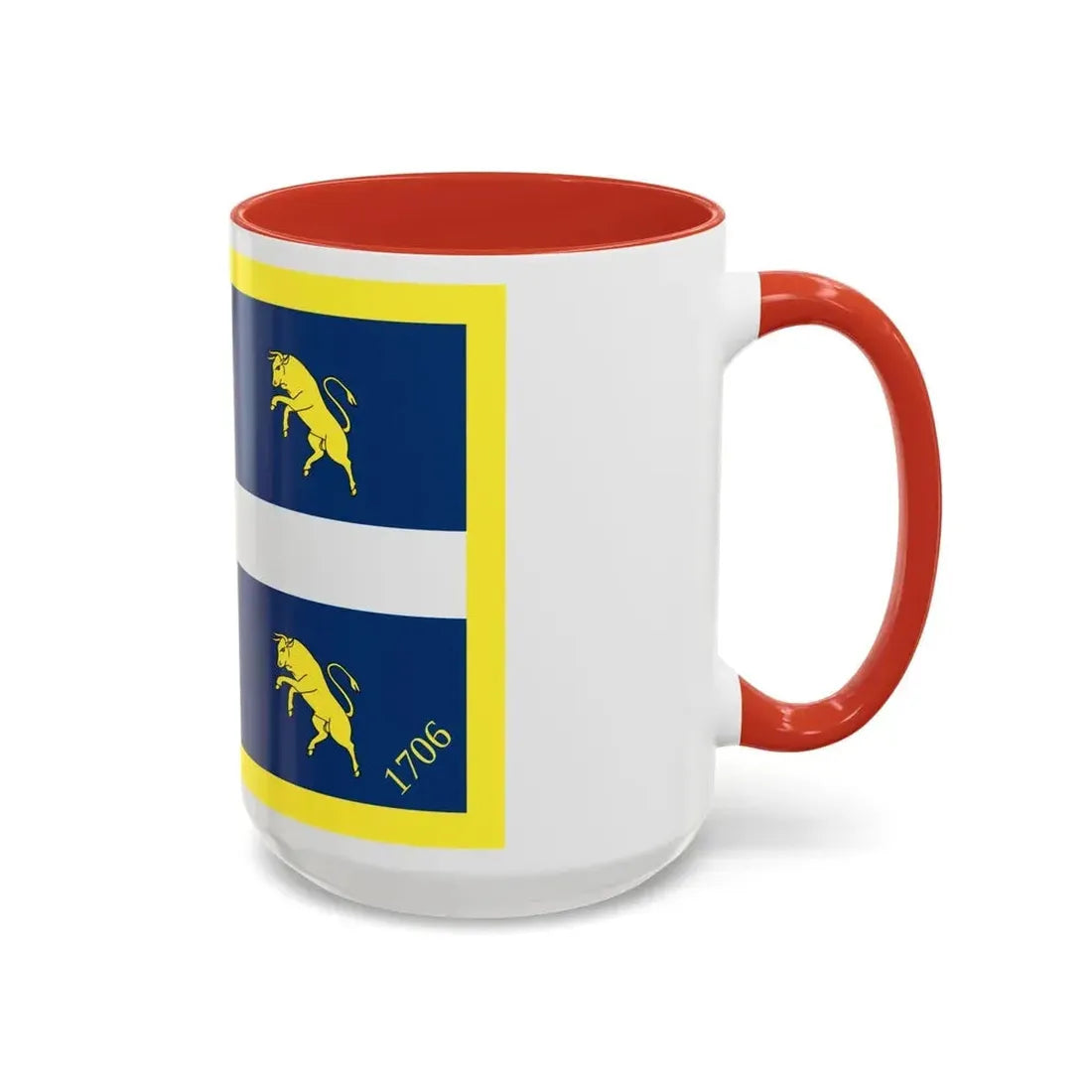 Flag of Turin Italy - Accent Coffee Mug - Go Mug Yourself