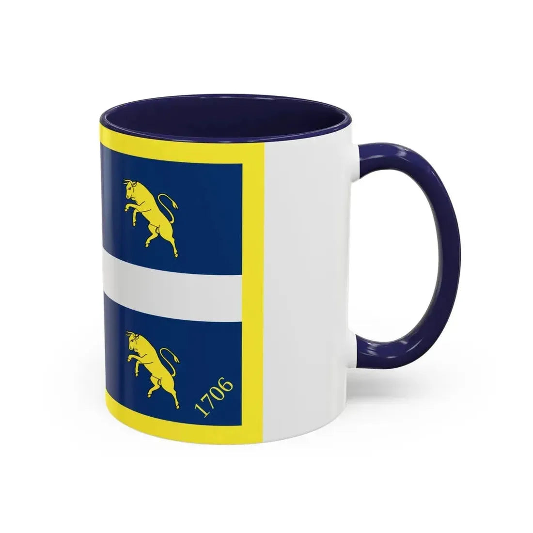 Flag of Turin Italy - Accent Coffee Mug - Go Mug Yourself