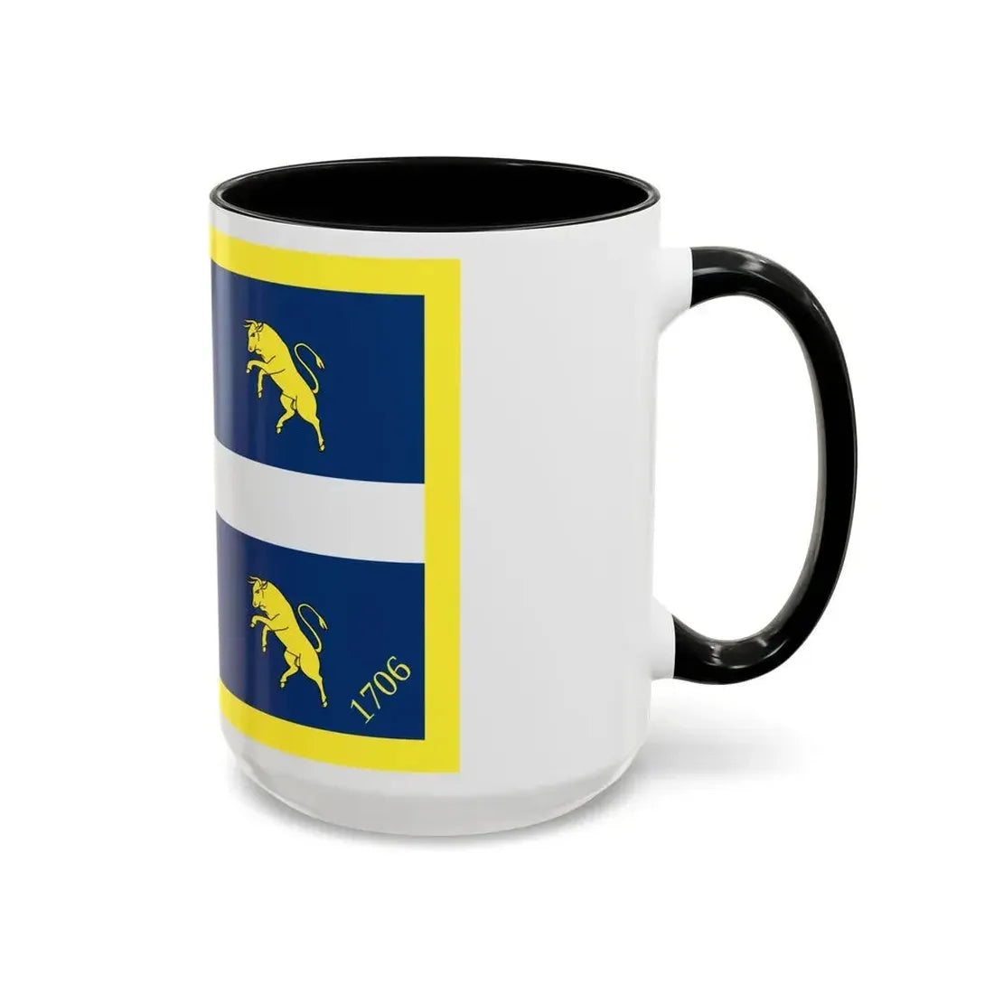 Flag of Turin Italy - Accent Coffee Mug - Go Mug Yourself