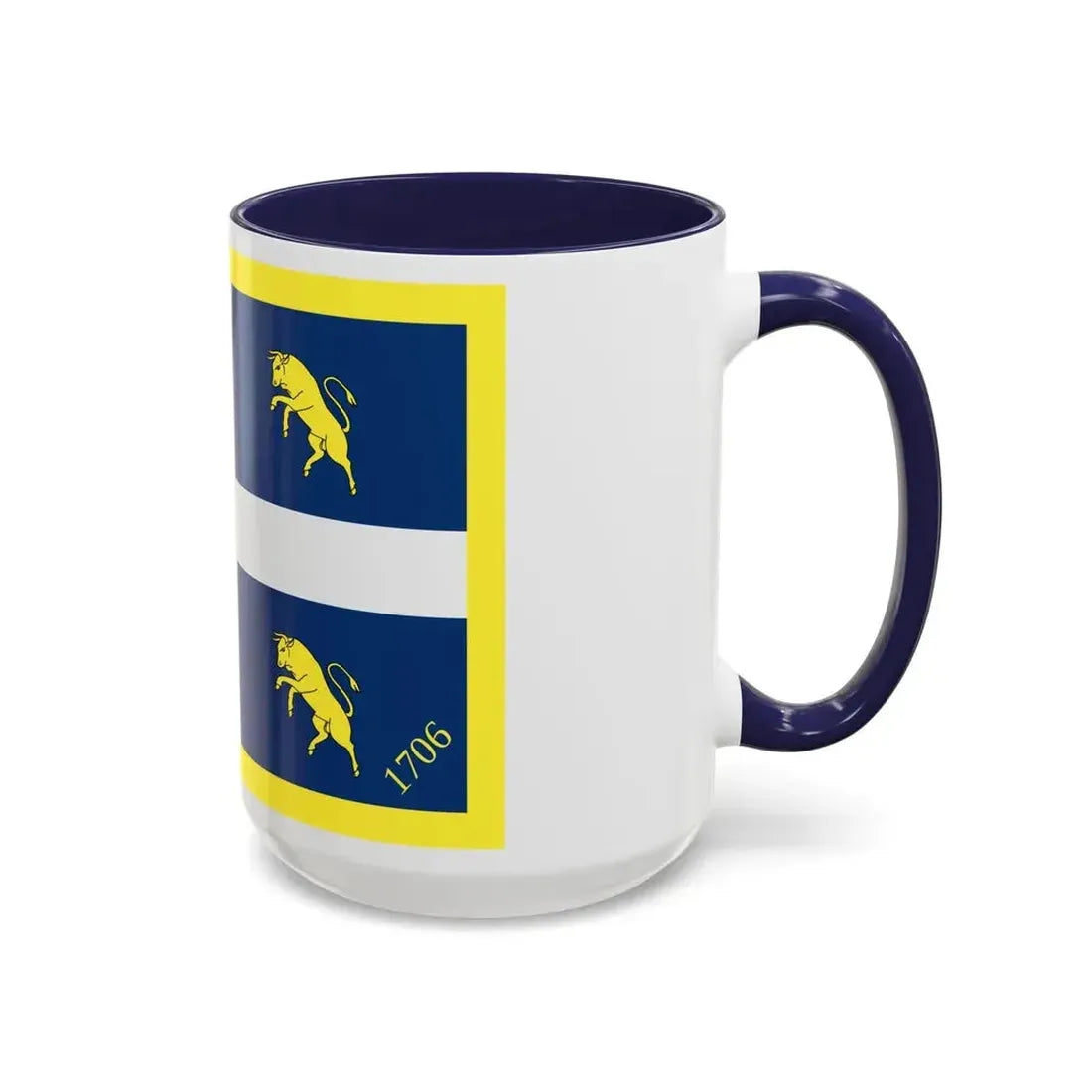 Flag of Turin Italy - Accent Coffee Mug - Go Mug Yourself