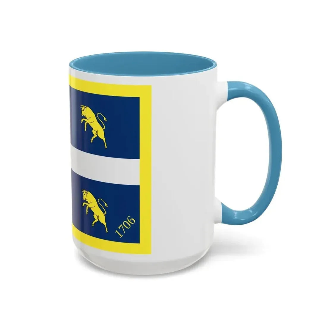 Flag of Turin Italy - Accent Coffee Mug - Go Mug Yourself