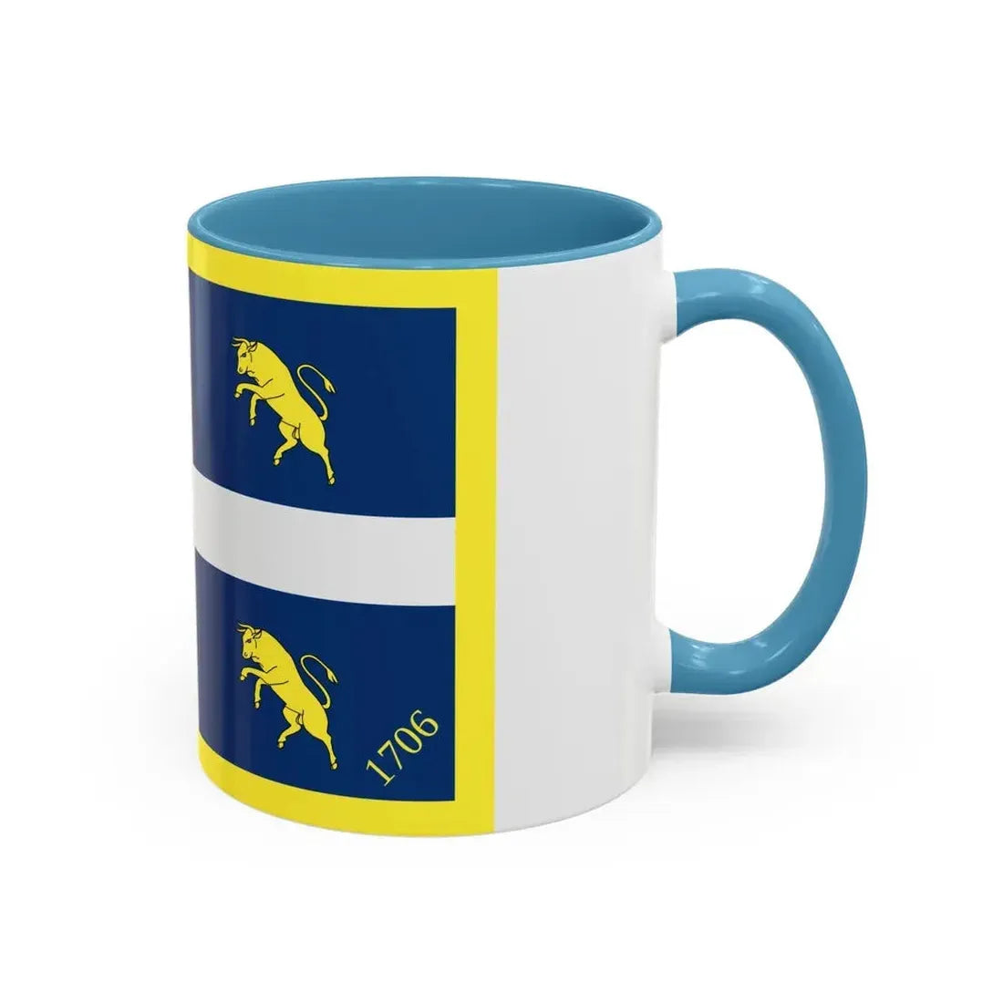 Flag of Turin Italy - Accent Coffee Mug - Go Mug Yourself