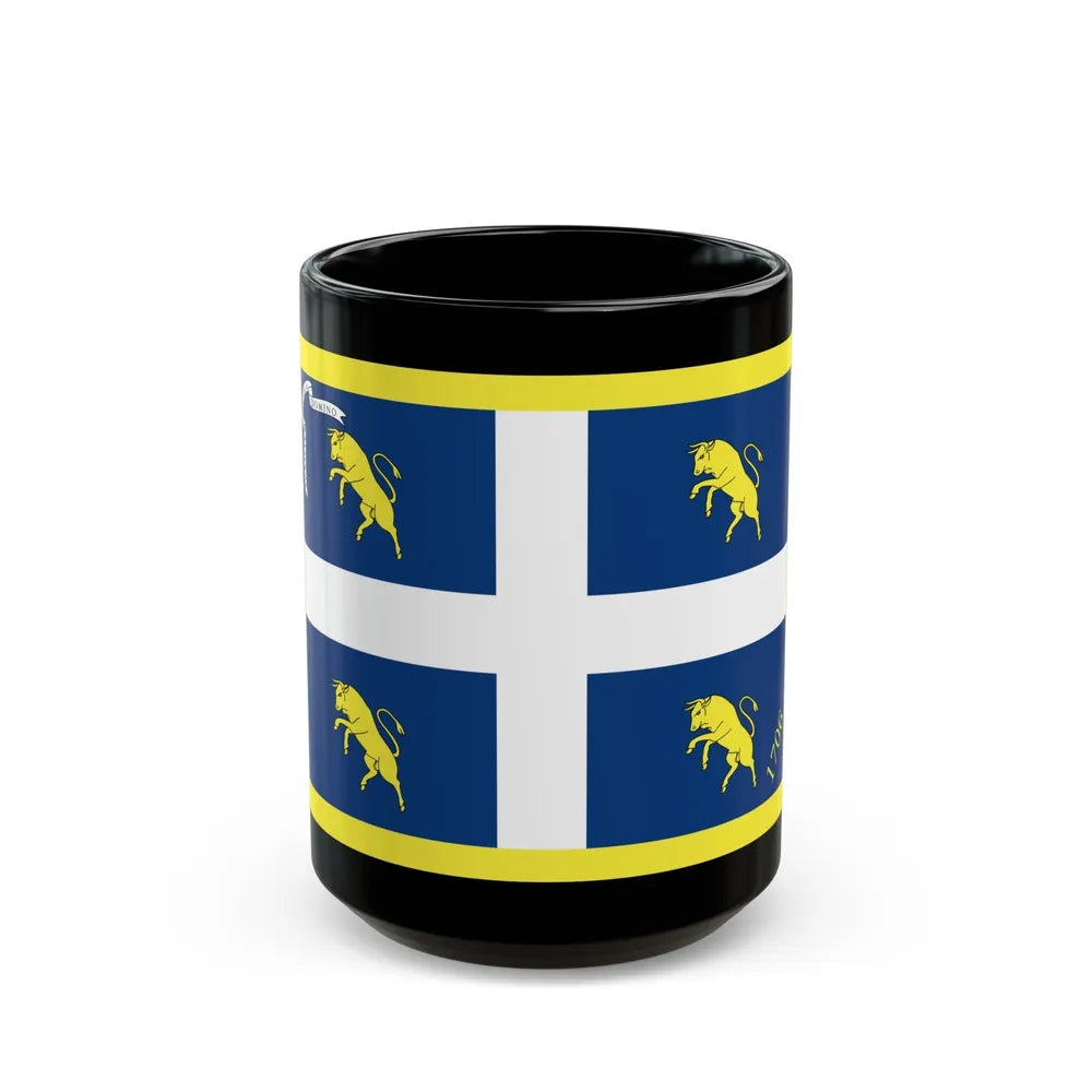 Flag of Turin Italy - Black Coffee Mug-15oz-Go Mug Yourself