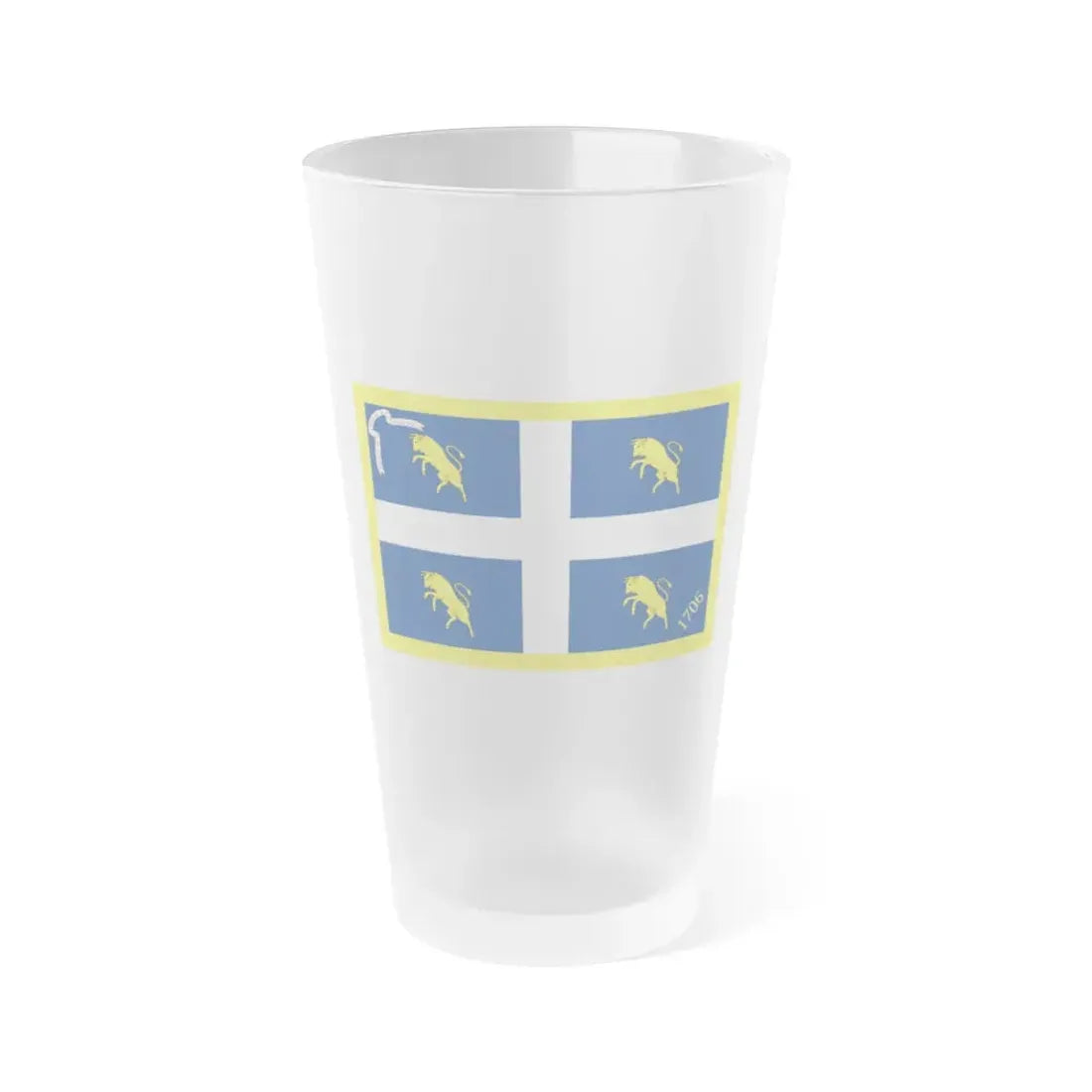 Flag of Turin Italy - Frosted Pint Glass 16oz 16oz Frosted - Go Mug Yourself