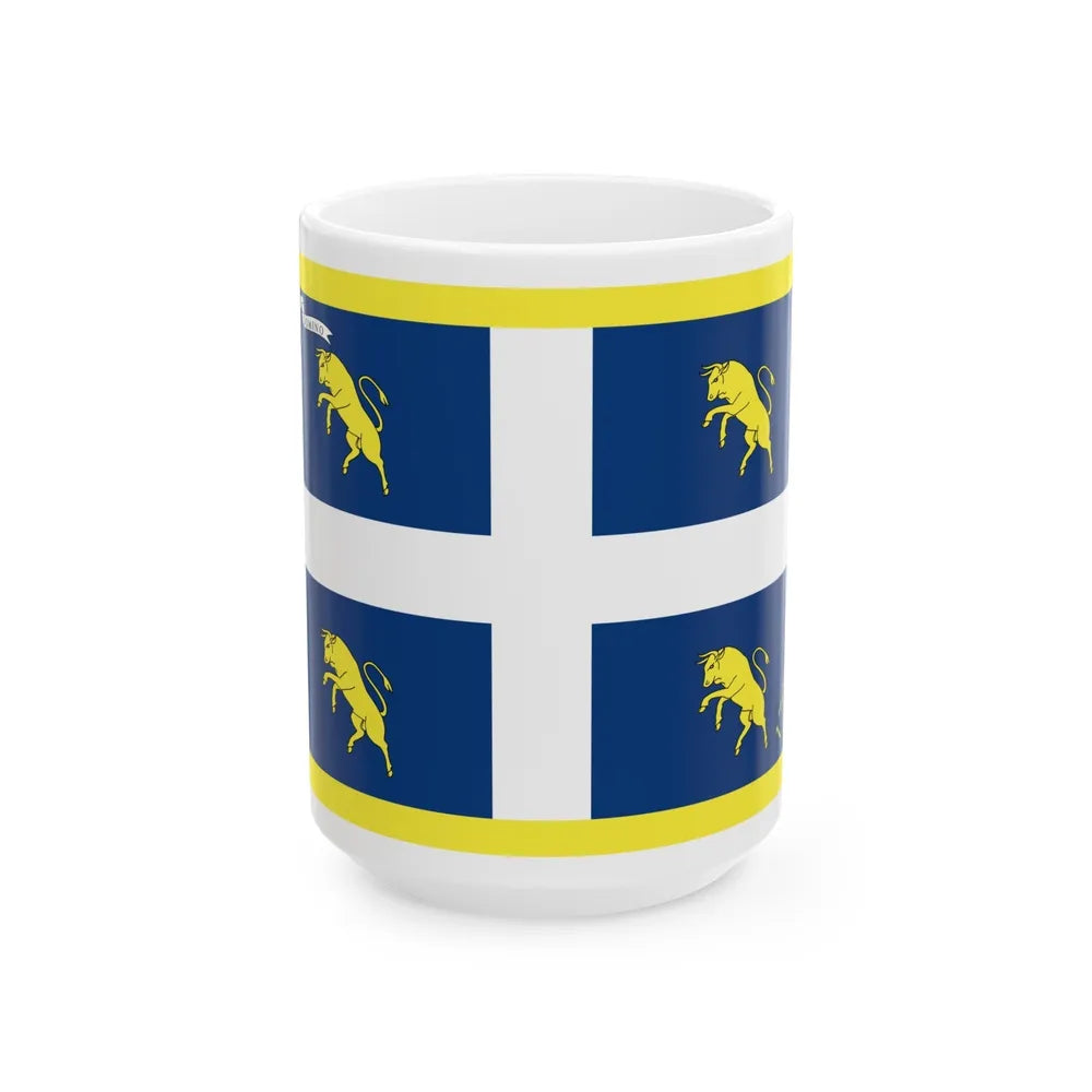 Flag of Turin Italy - White Coffee Mug-15oz-Go Mug Yourself