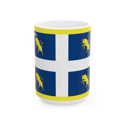 Flag of Turin (Italy) White Coffee Mug 15oz - Go Mug Yourself