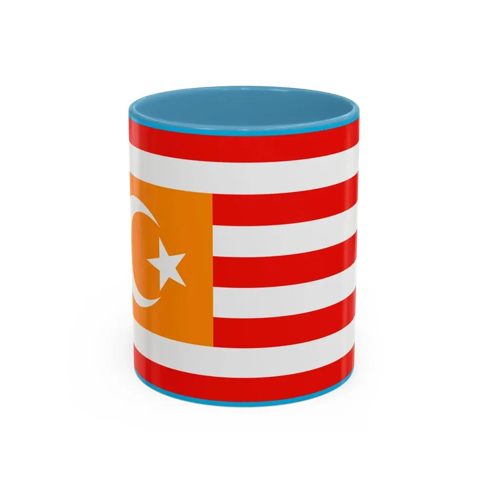 Flag of Turkestan - Accent Coffee Mug 11oz Light Blue - Go Mug Yourself