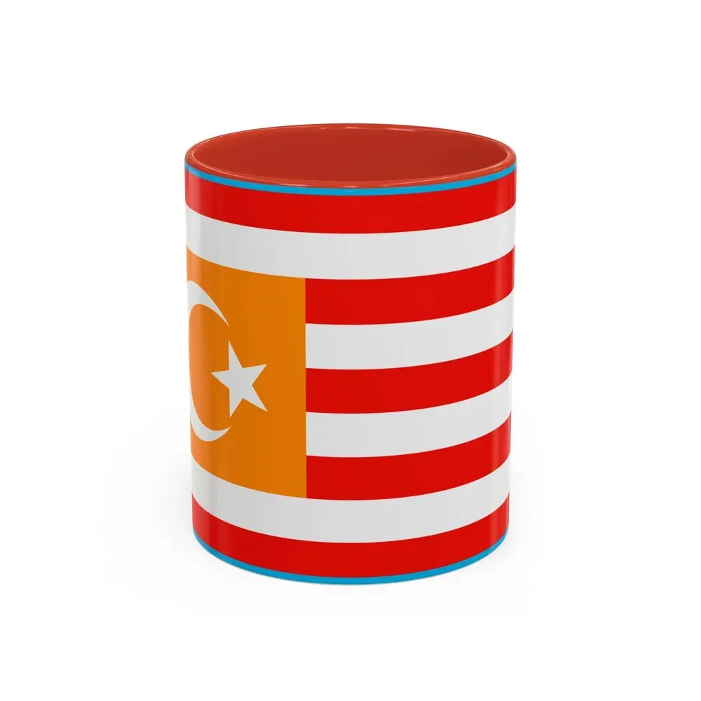Flag of Turkestan - Accent Coffee Mug 11oz Red - Go Mug Yourself