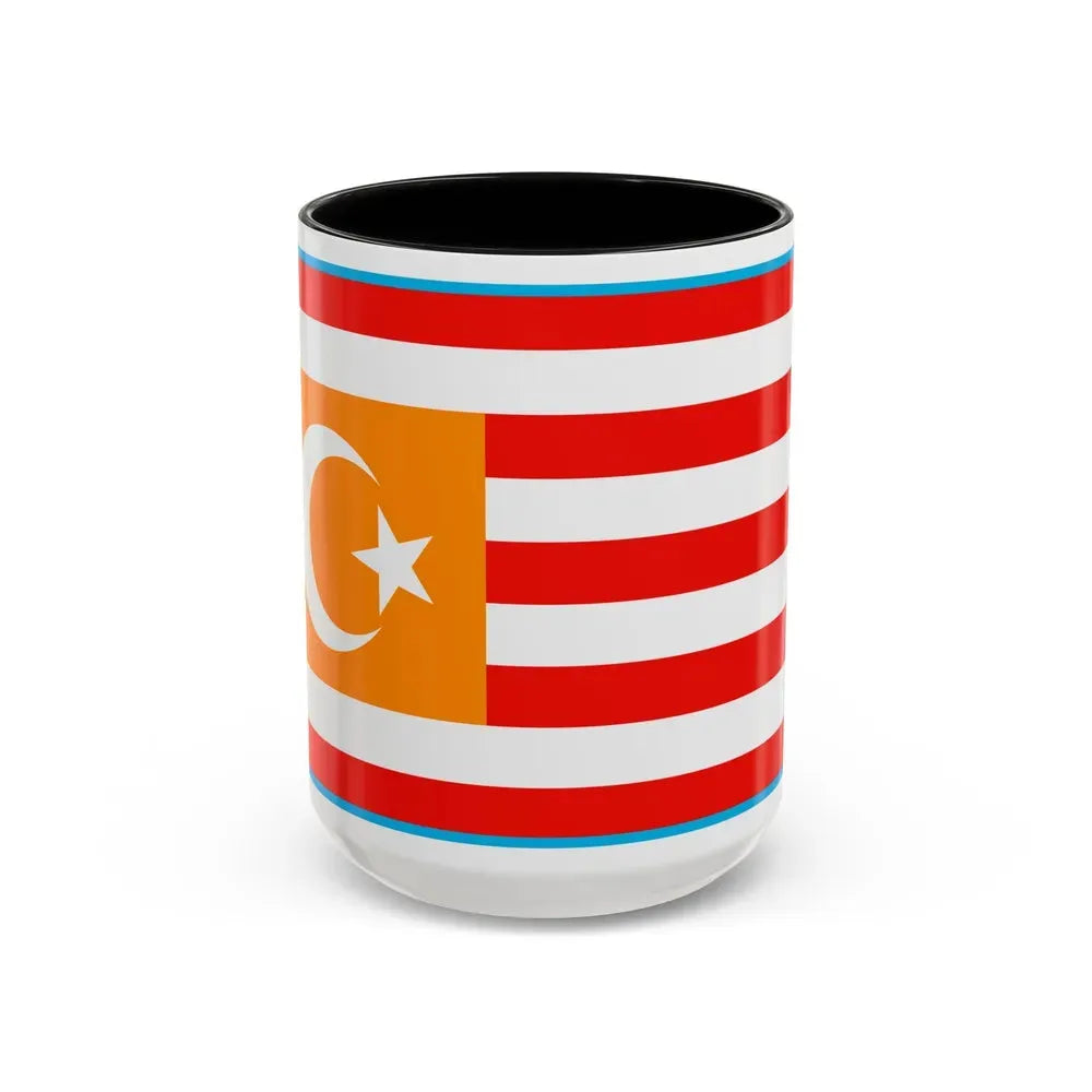Flag of Turkestan - Accent Coffee Mug 15oz Black - Go Mug Yourself