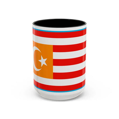 Flag of Turkestan - Accent Coffee Mug 15oz Black - Go Mug Yourself