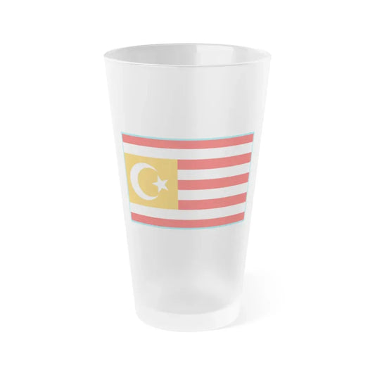 Flag of Turkestan - Frosted Pint Glass 16oz 16oz Frosted - Go Mug Yourself