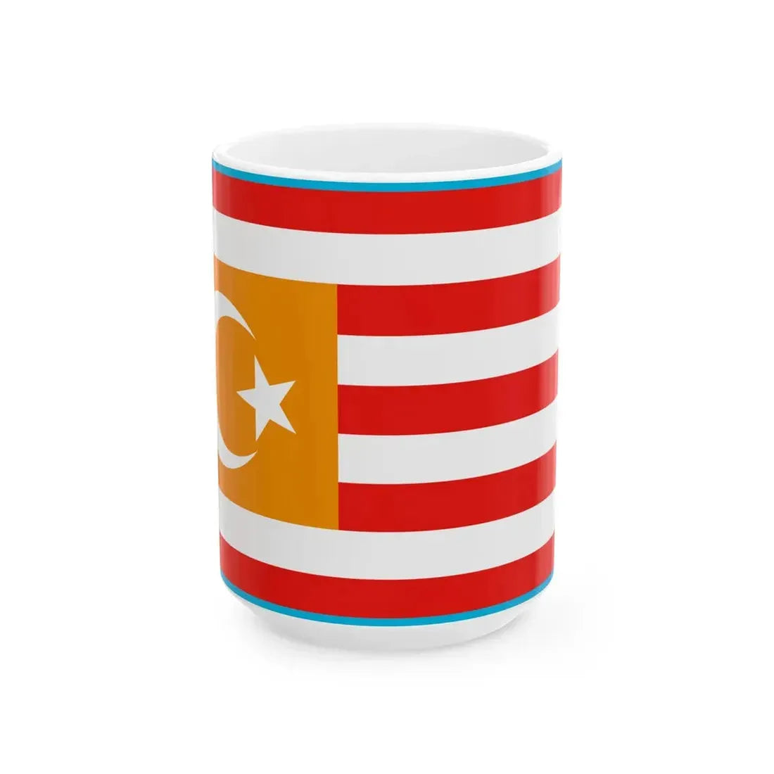 Flag of Turkestan (Kazakhstan) White Coffee Mug 15oz - Go Mug Yourself