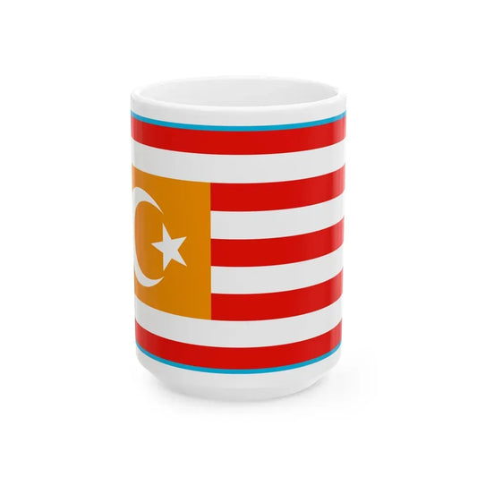 Flag of Turkestan - White Coffee Mug 15oz - Go Mug Yourself