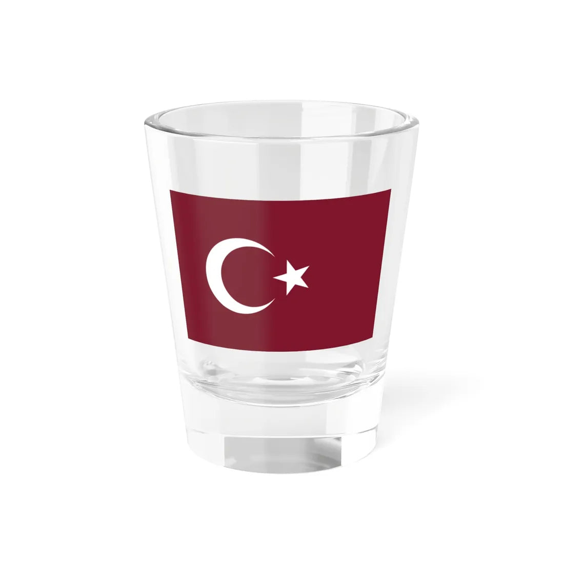 Flag of Turkey physical colors (Turkey) Shot Glass 1.5oz 1.5oz - Go Mug Yourself