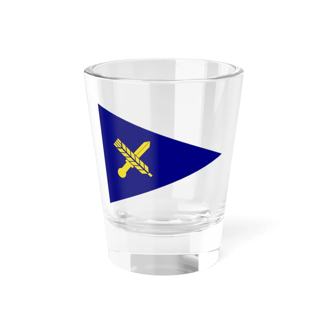 Flag of Turkish Air Force Support Continental Command triangle (Turkey) Shot Glass 1.5oz 1.5oz - Go Mug Yourself