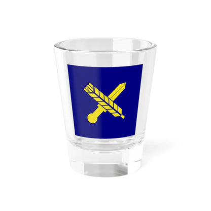 Flag of Turkish Air Force Support Continental Command (Turkey) Shot Glass 1.5oz 1.5oz - Go Mug Yourself