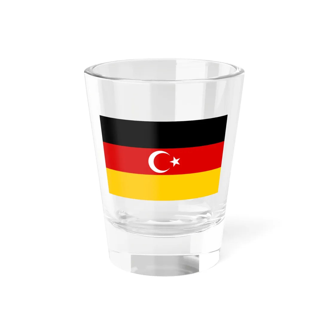 Flag of Turkish Community of Germany (Germany) Shot Glass 1.5oz 1.5oz - Go Mug Yourself