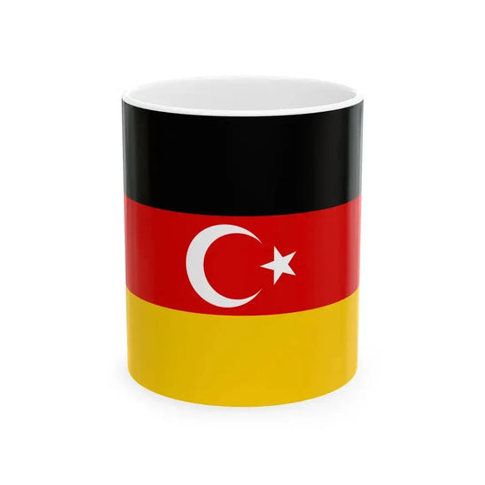 Flag of Turkish Community of Germany (Germany) White Coffee Mug 11oz - Go Mug Yourself