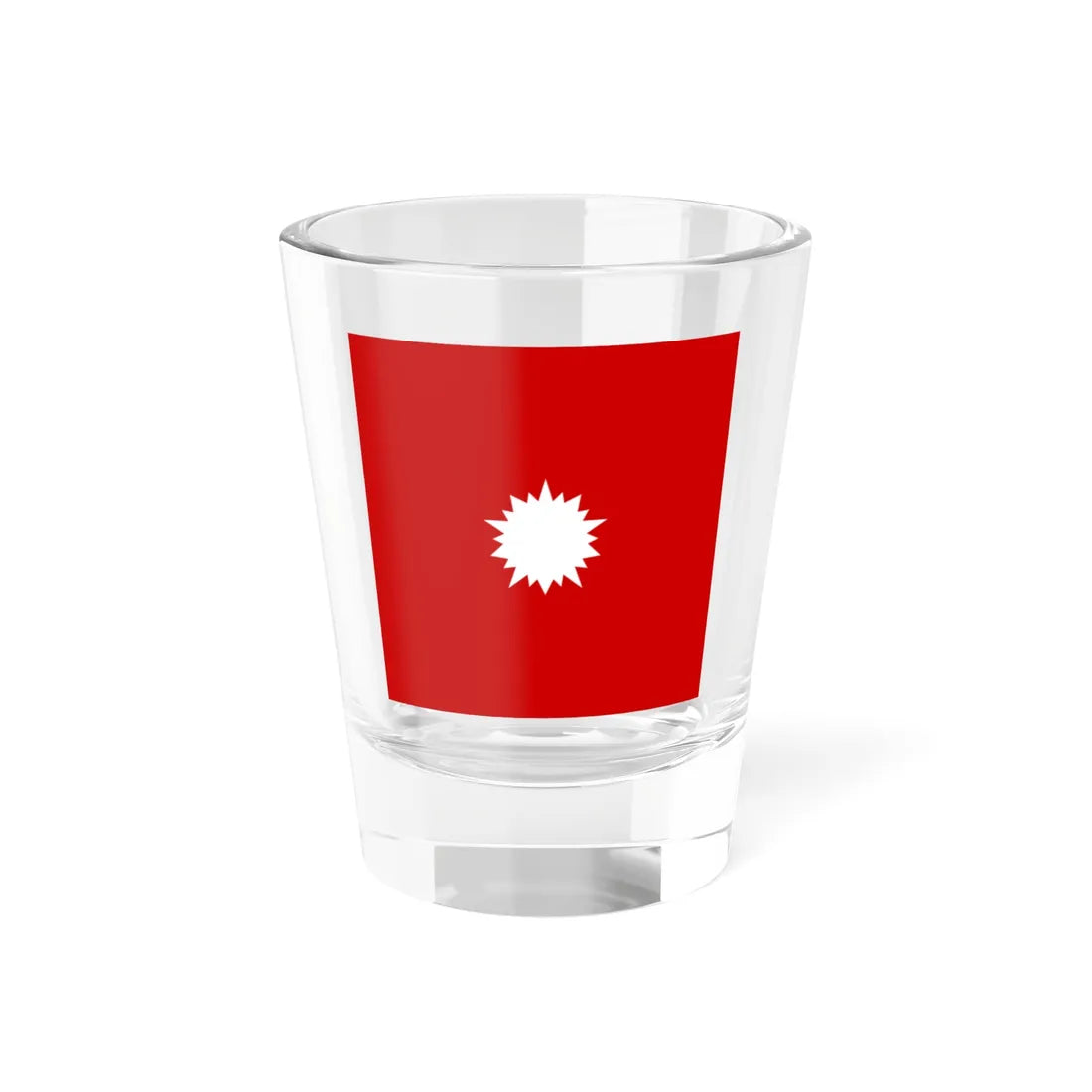 Flag of Turkish Rear Admiral Lower half (Turkey) Shot Glass 1.5oz 1.5oz - Go Mug Yourself