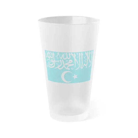 Flag of Turkistan Islamic Party - Frosted Pint Glass 16oz 16oz Frosted - Go Mug Yourself