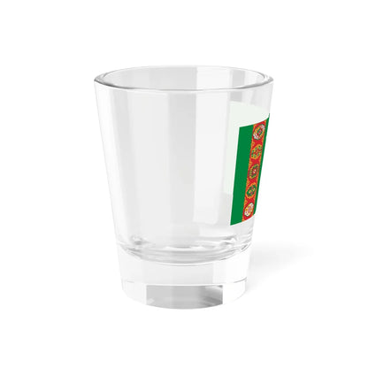 Flag of Turkmenistan 1992-1997 3-2 (Turkmenistan) Shot Glass 1.5oz - Go Mug Yourself