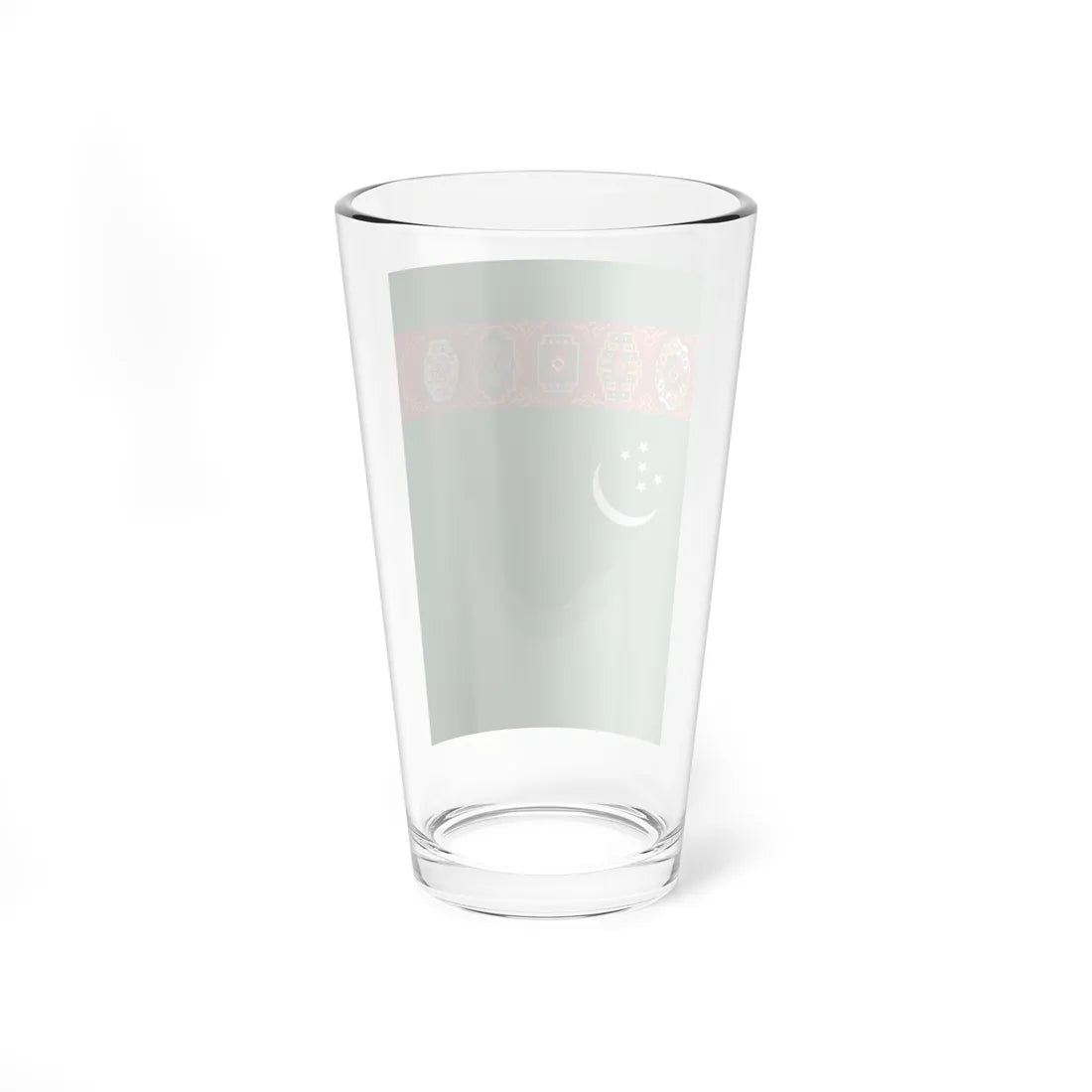 Flag of Turkmenistan vertical (Turkmenistan) Pint Glass 16oz - Go Mug Yourself