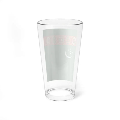 Flag of Turkmenistan vertical (Turkmenistan) Pint Glass 16oz - Go Mug Yourself