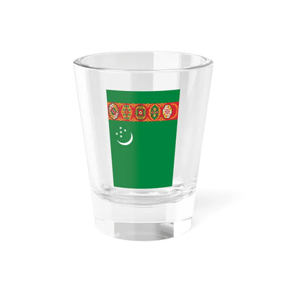 Flag of Turkmenistan vertical (Turkmenistan) Shot Glass 1.5oz 1.5oz - Go Mug Yourself