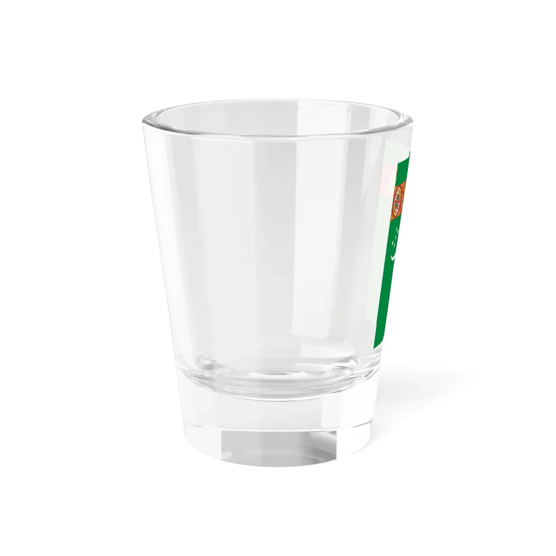 Flag of Turkmenistan vertical (Turkmenistan) Shot Glass 1.5oz - Go Mug Yourself