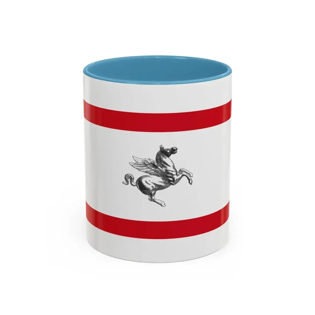 Flag of Tuscany Italy - Accent Coffee Mug 11oz Light Blue - Go Mug Yourself
