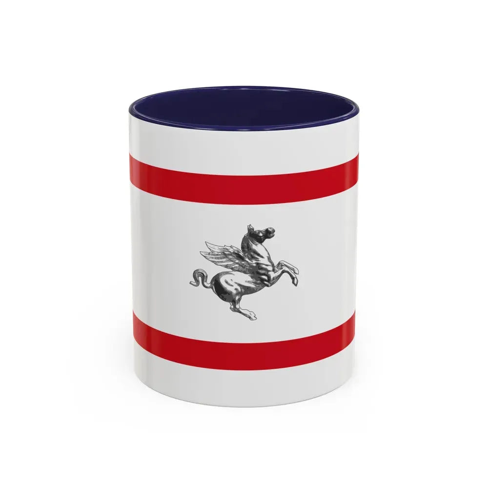 Flag of Tuscany Italy - Accent Coffee Mug 11oz Navy - Go Mug Yourself