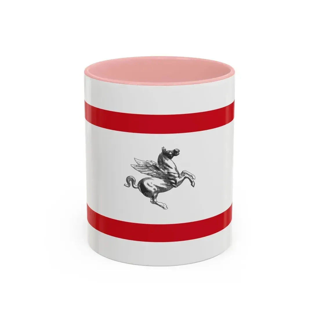 Flag of Tuscany Italy - Accent Coffee Mug 11oz Pink - Go Mug Yourself