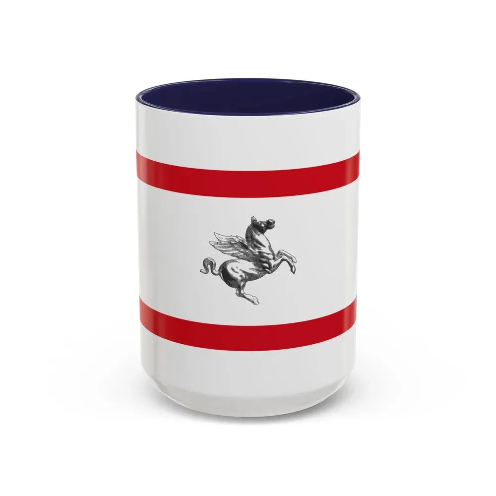 Flag of Tuscany Italy - Accent Coffee Mug 15oz Navy - Go Mug Yourself