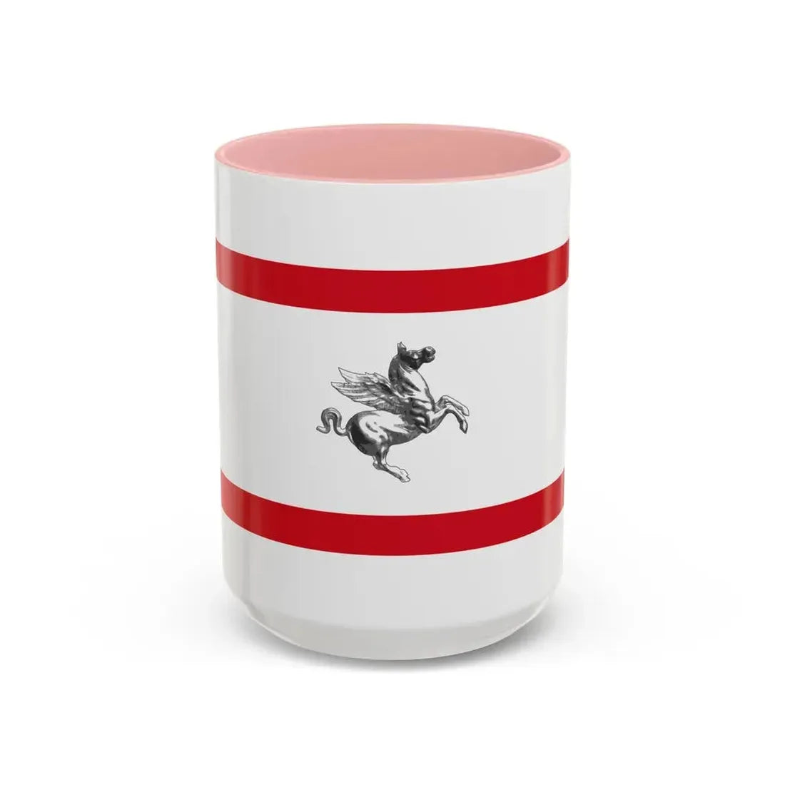 Flag of Tuscany Italy - Accent Coffee Mug 15oz Pink - Go Mug Yourself