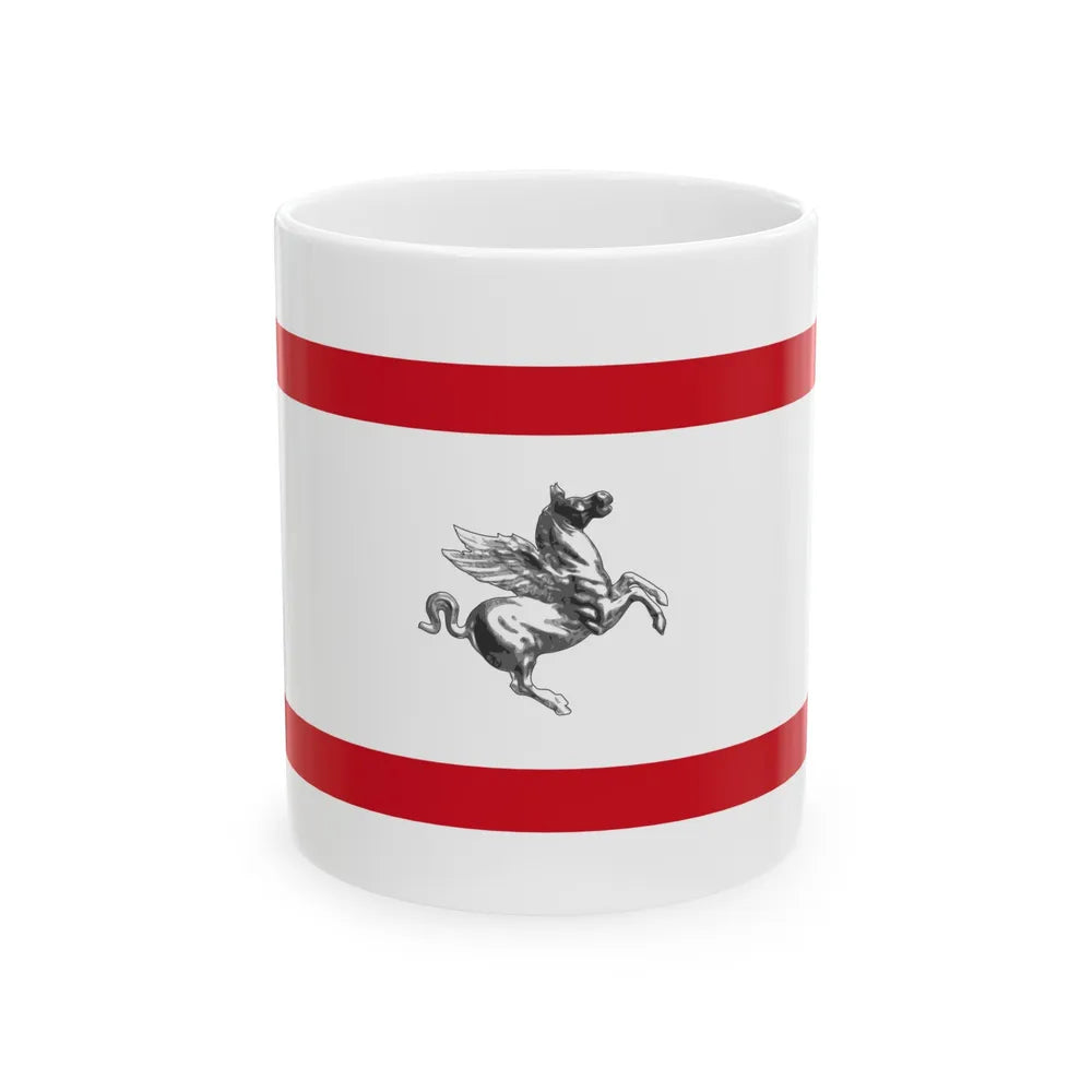 Flag of Tuscany Italy - White Coffee Mug-11oz-Go Mug Yourself