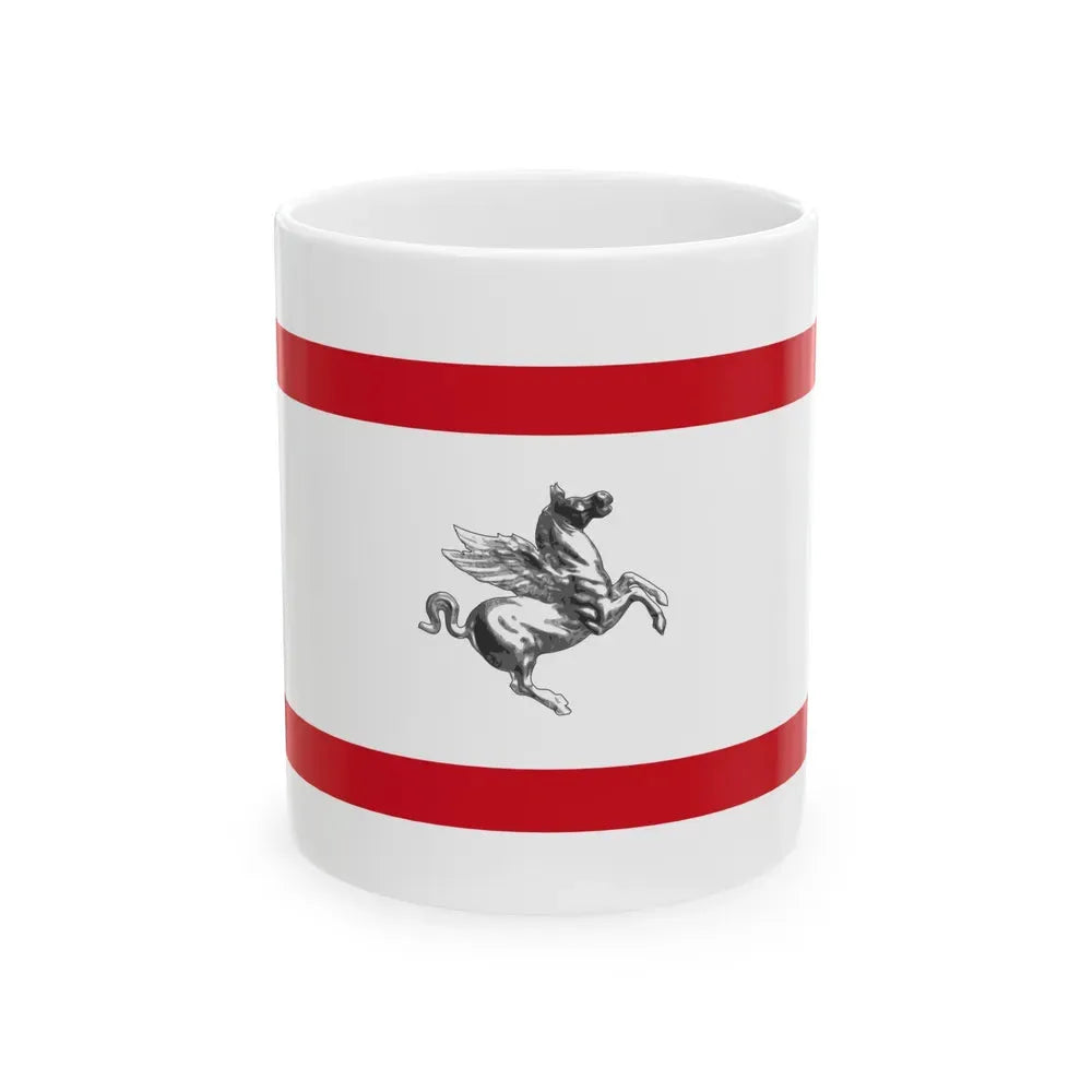 Flag of Tuscany Italy - White Coffee Mug 11oz - Go Mug Yourself