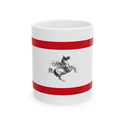 Flag of Tuscany Italy - White Coffee Mug 11oz - Go Mug Yourself