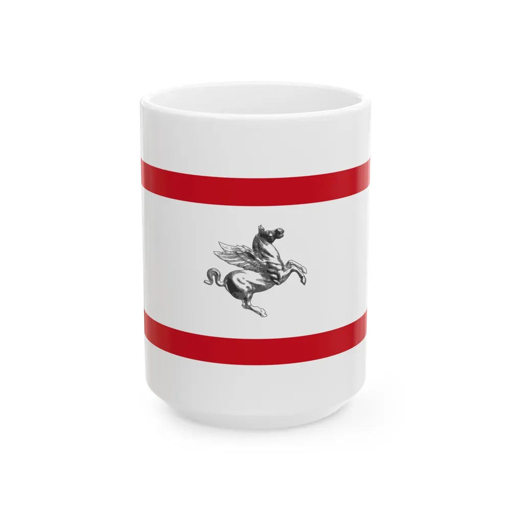 Flag of Tuscany Italy - White Coffee Mug-15oz-Go Mug Yourself