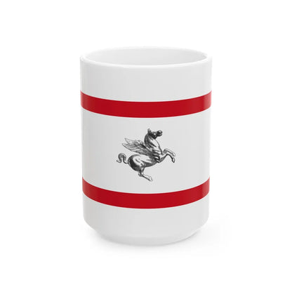 Flag of Tuscany Italy - White Coffee Mug-15oz-Go Mug Yourself