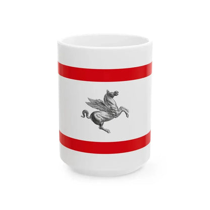 Flag of Tuscany (Italy) White Coffee Mug 15oz - Go Mug Yourself