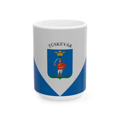 Flag of Tuskevar (Hungary) White Coffee Mug 15oz - Go Mug Yourself