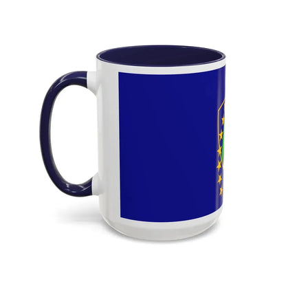 Flag of Tuzla Canton Bosnia and Herzegovina - Accent Coffee Mug - Go Mug Yourself