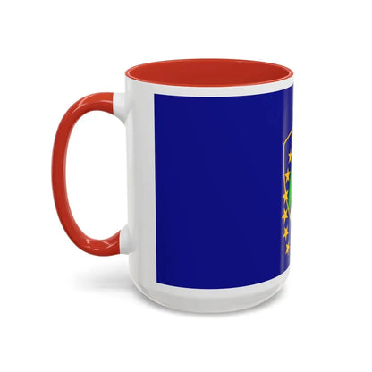 Flag of Tuzla Canton Bosnia and Herzegovina - Accent Coffee Mug - Go Mug Yourself