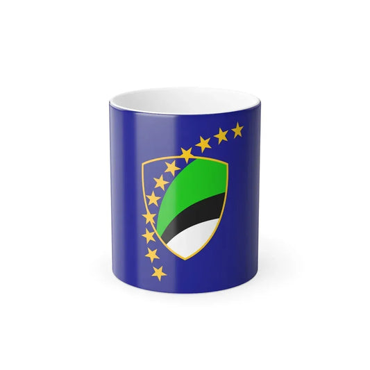 Flag of Tuzla Canton Bosnia and Herzegovina - Color Changing Coffee Mug 11oz - Go Mug Yourself