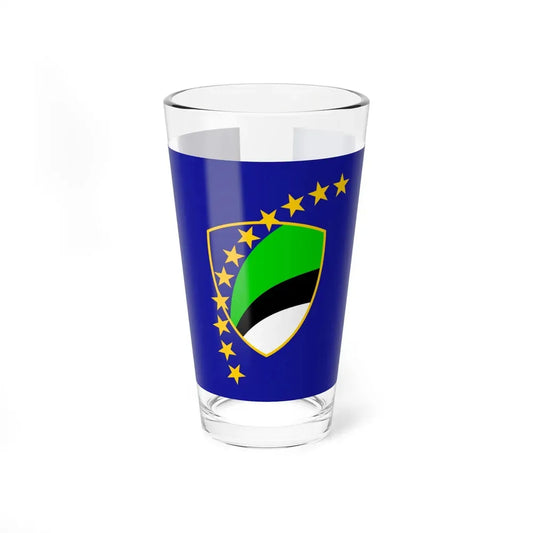 Flag of Tuzla Canton Bosnia and Herzegovina - Pint Glass 16oz 16oz - Go Mug Yourself