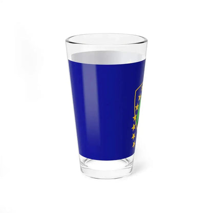 Flag of Tuzla Canton Bosnia and Herzegovina - Pint Glass 16oz - Go Mug Yourself