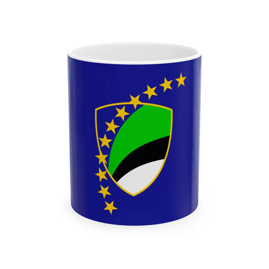 Flag of Tuzla Canton (Bosnia and Herzegovina) White Coffee Mug 11oz - Go Mug Yourself