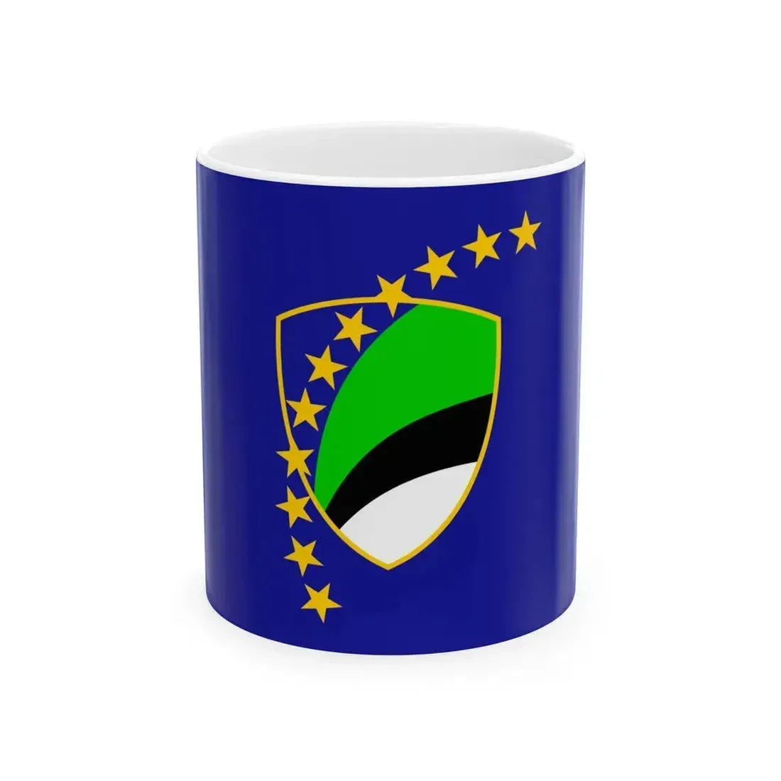 Flag of Tuzla Canton Bosnia and Herzegovina - White Coffee Mug 11oz - Go Mug Yourself