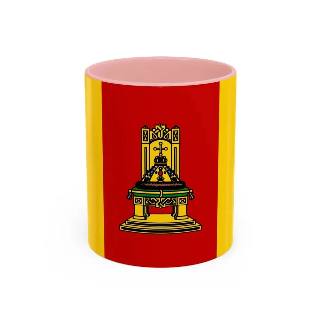 Flag of Tver Oblast Russia - Accent Coffee Mug 11oz Pink - Go Mug Yourself