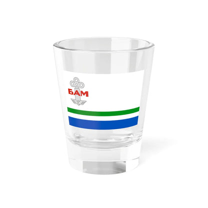 Flag of Tynda Amur oblast 2005 (Russia) Shot Glass 1.5oz 1.5oz - Go Mug Yourself
